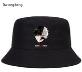Tokyo Ghoul Japón Anime divertido cubo gorra Casual divertido sombrero de sol Harajuku algodón sombrero de cubo Unisex al aire libre protector solar sombrero de pescadores One Size