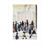 L.S.. Grupo de personas Lowry 1959 Lámina montada 40cm x gris/blanco