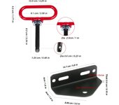 Pasador de enganche magnético Universal de alta resistencia, pasador magnético para puerta de remolque para cortacésped, tractores de césped con 2 amarillo