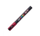 Marcador de pigmentos POSCA PC-3M - UNIBALL - Rojo oscuro - Punta redonda - Opaco