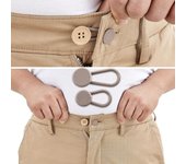 Botones extensores de pantalones de 15mm/18mm extensores de cintura flexibles para pantalones vaqueros para mujeres y hombres falda vaquera de embarazo 87HA 18 caqui