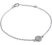 Les Trésors De Lily [K7799] - Bracelet Argent 'Chorégraphie' argenté (rhodié) - 7 mm plata