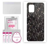 apgo Protective Skin Sticker for the back compatible with Xiaomi Mi 10 Youth 5G, Wrap Film, Foil, Vinyl - Pattern Carbon Black Pixel