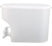 Dispensador de bebidas blanco de 3,5 l con grifo grande, tapa que mantiene la frescura y sellado.