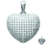 Les Trésors De Lily [L1161] - Pendentif Argent 'Love Divine' blanc argenté (rhodié) - 16x14 mm blanco