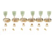 Juego de clavijas para guitarra Gibson Epiphone Les Paul estilo Keystone vintage de lujo Wilkinson 3 a 3, color dorado