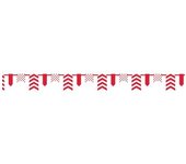 Unique Party Banderines de papel con lunares y chevrones 12ft verde lima/blanco