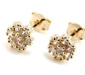 Les Trésors De Lily [J0188] - Pendientes chapados en oro 'Diosa' oro blanco - 6 mm oro