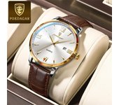 POEDAGAR camiseta nueva marca de lujo para hombre, reloj con caja, relojes de cuarzo luminosos impermeables ultrafinos para hombre