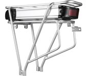 Batería de bicicleta eléctrica HANIWINNER HA074-03, 48 V, 15 Ah, 720 W, recargable, de iones de litio, con luz trasera para cuadro de bicicleta HA074-03 plata