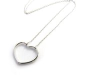 Les Trésors De Lily [N2868] - Collier Argent 'Love' argenté (rhodié) - 20x15 mm plata
