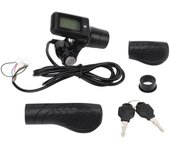 Juego de empuñaduras de acelerador con pantalla LCD 805 para bicicleta eléctrica, scooter y medio acelerador giratorio con LCD