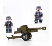 Armas militares de la Segunda Guerra Mundial, soldado alemán, minifiguras de cañón, soldados, bloques de construcción con armas militares, Kit de ladrillos, modelo, juguetes para niños