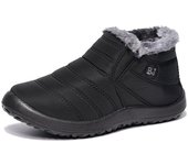 Botas para hombre y mujer, botas de invierno cálidas, botas de nieve antideslizantes e impermeables para parejas, más forro polar y algodón, zapatos cálidos de algodón 35