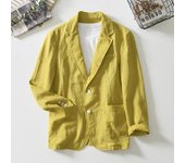 Chaqueta de Traje de Negocios para Hombre con Solapa y Manga Larga, Chaqueta Informal de Negocios con un Solo Botonadura y Bolsillos Grandes, Chaqueta de Traje Suelta de Color sólido XL verde