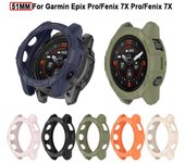 Protector de pantalla de funda protectora de TPU para reloj inteligente Garmin Epix Pro 51MM/Fenix ​​7X Pro/Fenix ​​7X 51MM beige