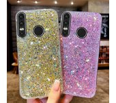Funda de silicona brillante con purpurina para Huawei Honor 9X 8X X7 10i 20 20S 30i 30S 50Lite Pro PSamrt2021 Y6P Y7P Y9S Coque Funda trasera suave Honor 10Lite amarillo