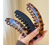Pinzas para el cabello de color sólido, pinzas tipo banana, accesorios para el cabello de mujer, pasadores de cola de caballo de moda, pinzas para el cabello, horquillas, tocados café