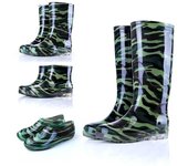 Botas de goma de camuflaje para hombre, antideslizantes, zapatos de agua altos, zapatos de goma impermeables para cocina, botas de lluvia para trabajo para pesca 2024 36