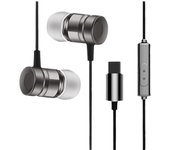 Auriculares Inalámbricos Interfaz TIPO-C de Metal en la Oreja para Samsung Xiaomi