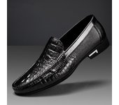 Zapatos sin cordones para hombre, mocasines para hombre, mocasines de cuero genuino, zapatos de verano para hombre, mocasines planos, zapatos para conducir, zapatos formales para hombre 38 negro