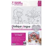 Kit Creativo - Semilla Creativa - Plástico Termocontraíble - Circo - 2 Hojas - Decoración de Cartón