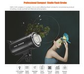 Godox SK300II-V Luz de flash de estudio mejorada 300Ws Potencia GN58 5600+/-200K Luz estroboscópica incorporada 2.4G UK Plug