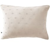 Taie d'oreiller Brodée Déco  Gaïa Boho  60 x 60 cm & 50 x 70 cm  Gaze de Coton  - Gaïa Boho Pampa - 50 x 70 cm