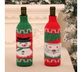 Suéter navideño Juego de botellas de vino Juego de vino Adorno de mesa de hotel para el hogar de Navidad Old man