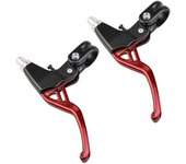 1 par de palanca de freno de bicicleta V-Brake aleación de aluminio MTB mango de freno de bicicleta de montaña 22mm rojo