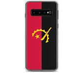Coque Téléphone - Samsung - Galaxy S10 - Drapeau Angola - Souple - Multicolore