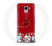 Coque pour Samsung Galaxy A8 2018 BTS Bangtan Garçons Fond Rouge Cadeau de Noël 2023