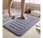 Nuevas alfombrillas de baño gruesas, absorbentes, para la entrada del hogar y el dormitorio. 40x60cm gris