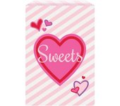 Unique Party Bolsas de fiesta con forma de corazones (Paquete de 8) One Size