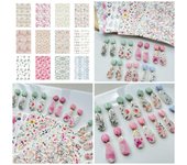Hojas de transferencia con diseño floral creativo, ideales para la creación de joyas, hojas de transferencia florales para dijes de arcilla polimérica. 1