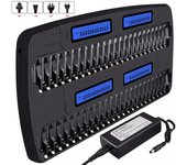 PALO-cargador de batería inteligente, rápido, Universal, AA AAA, para batería recargable de 1,2 V AA AAA NiMH NiCD 12 slots charger A