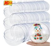 Bolas navideñas transparentes colgantes DIY Bolas de plástico huecas Adornos rellenables para colgar en el árbol de Navidad Caja de regalo para fiestas Decoración 1pc