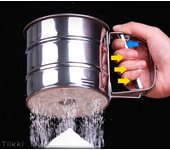 Harina mecánica azúcar glaseado malla tamiz coctelera herramienta de cocina para hornear acero inoxidable 10.5cm*9.5cm