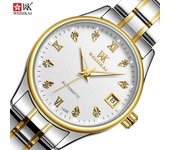WEISIKAI 146B Relojes para mujer, camiseta nueva, reloj de lujo para mujer con caja, calendario luminoso resistente al agua, relojes mecánicos automáticos para mujer oro/negro