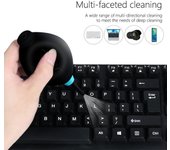Mini soplador de aire, bomba de bola de goma, limpiador de circuitos, herramienta de limpieza con boquilla de metal para celulares, tabletas, lentes de cámara y teclados. negro