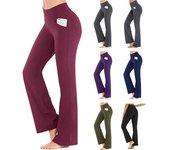 Pantalones de pierna ancha y cintura alta para mujer, pantalones de tiburón con microcampana para mujer, leggings ajustados, pantalones de yoga, pantalones acampanados deportivos para gimnasio, pantalones de baile XXXXL