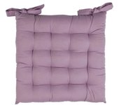 Galette de chaise - THE DECO FACTORY - TOILE DE TOSCANE - 100% coton - 38 x 38 x 6 cm - Violine Mauve