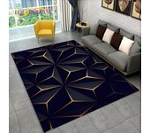 Alfombra de área de ilusión geométrica moderna abstracta 3D, alfombra para sala de estar, dormitorio, decoración de felpudo para sofá, alfombra antideslizante para juegos de niños 40x60cm(15x23in)