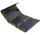 Cargador de panel solar portátil plegable impermeable de 5 W y 5 V para exteriores, banco de energía móvil USB