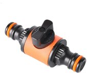 1 manguera de jardín, grifo en línea, válvula de cierre, conector de riego, acoplador rápido, suministros de jardín. naranja