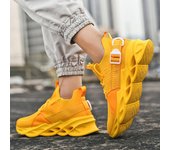 Zapatillas de deporte de moda para hombre, zapatos informales de malla, zapatos masculinos con cordones, zapatos vulcanizados ligeros, zapatillas para caminar 36 azul oscuro