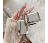 Funda protectora para Airpods 1, 2, 3, Pro 2 y 4 (TPU plateado con llavero) Airpods Pro2