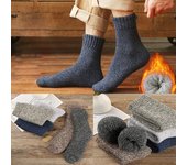Calcetines gruesos de algodón para hombre, medias de lana de negocios de alta calidad, suaves y súper gruesos, cálidos, de punto, Otoño e Invierno One size azul