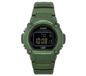 Reloj Casio Standard Illuminator digital con correa de resina verde de cuarzo W-219HC-3B para hombre negro
