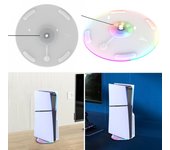 Soporte vertical RGB para consola de juegos, base antideslizante para PS5 Slim, base de pantalla para Sony Playstation 5 Slim